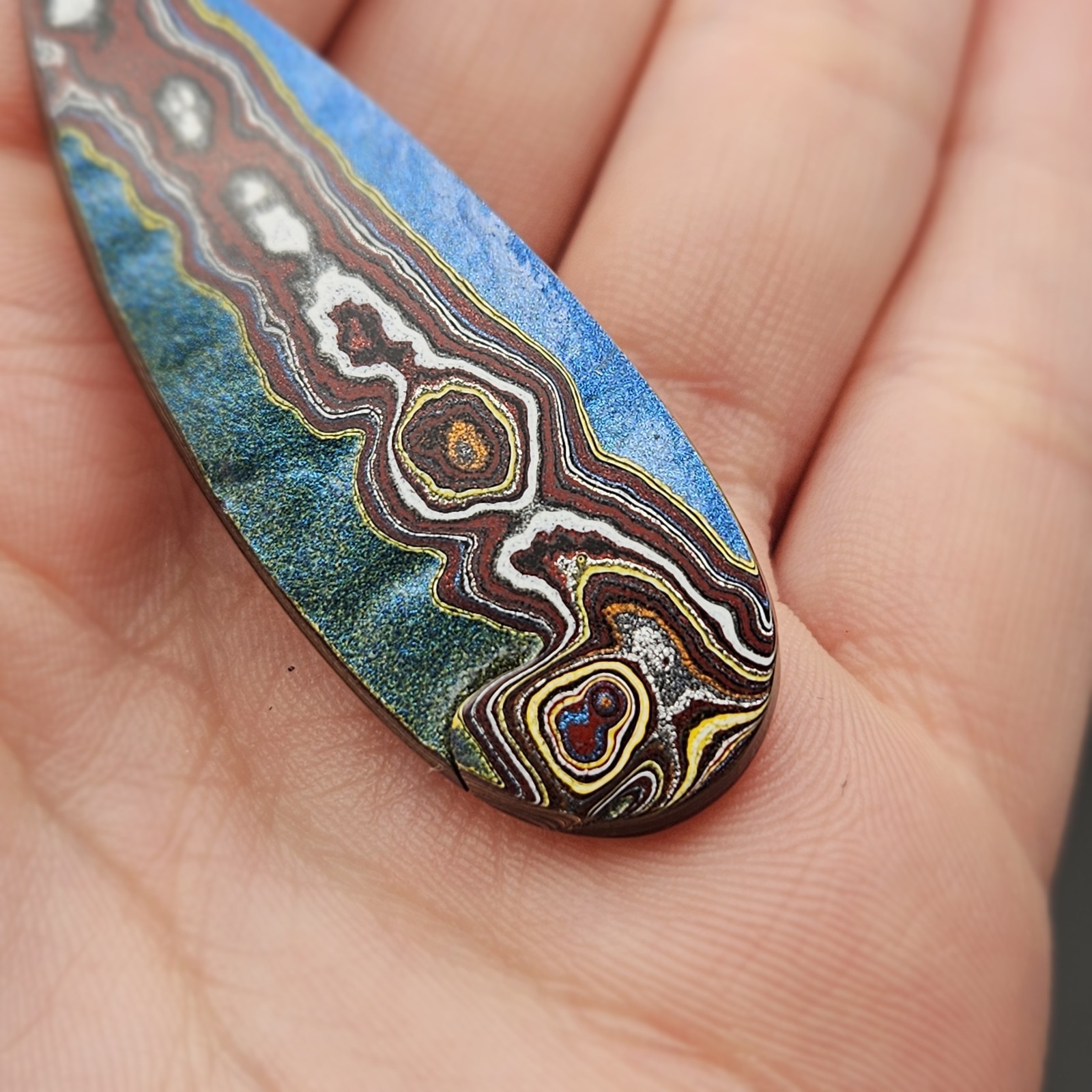 TOP SHELF VINTAGE(2000-2010) CORVETTE FORDITE DETROIT AGATE CABOCHON