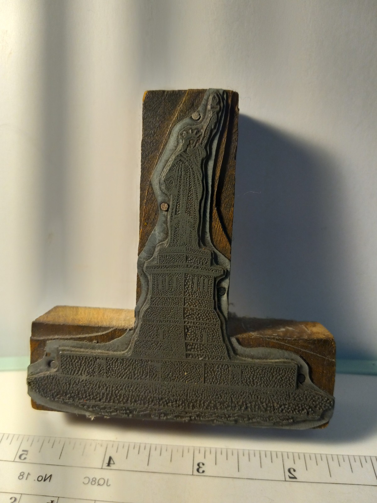 Printing Letterpress Printers Block Tall Statue Of Liberty