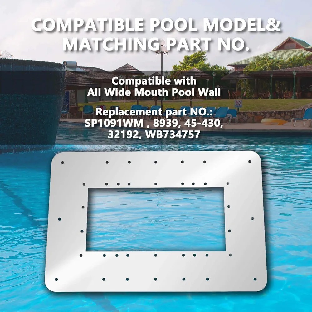 Pool Skimmer Wall Repair Panel Kit - Wide Mouth Above Ground