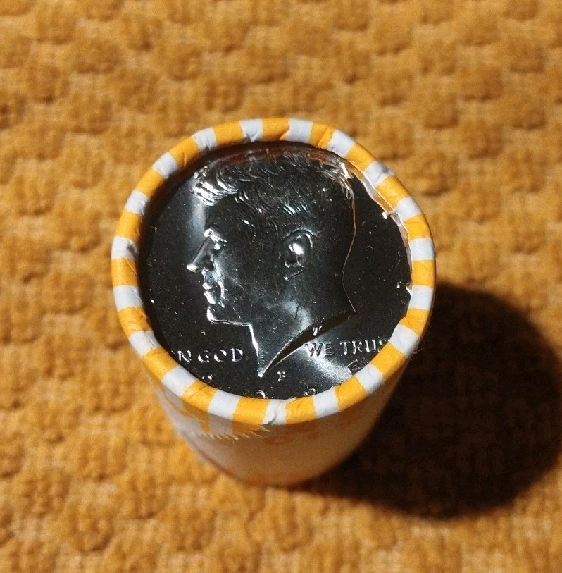 2025 P Kennedy Half Dollar Uncirculated Original Bank Wrapped Roll - 20 Coins