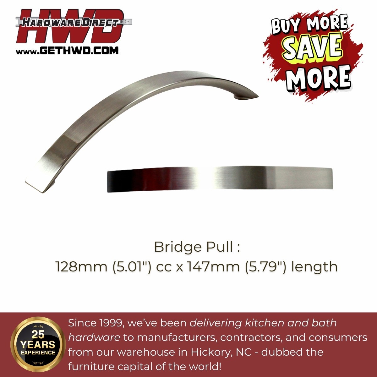 Handles Pulls Kitchen Bathroom Cabinet Hardware Modern Brushed Nickel Sleek HWD