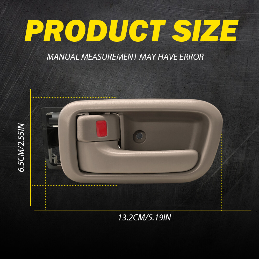 For 2000-2006 Toyota Tundra Pair Front Interior Door Handle Left & Right Beige
