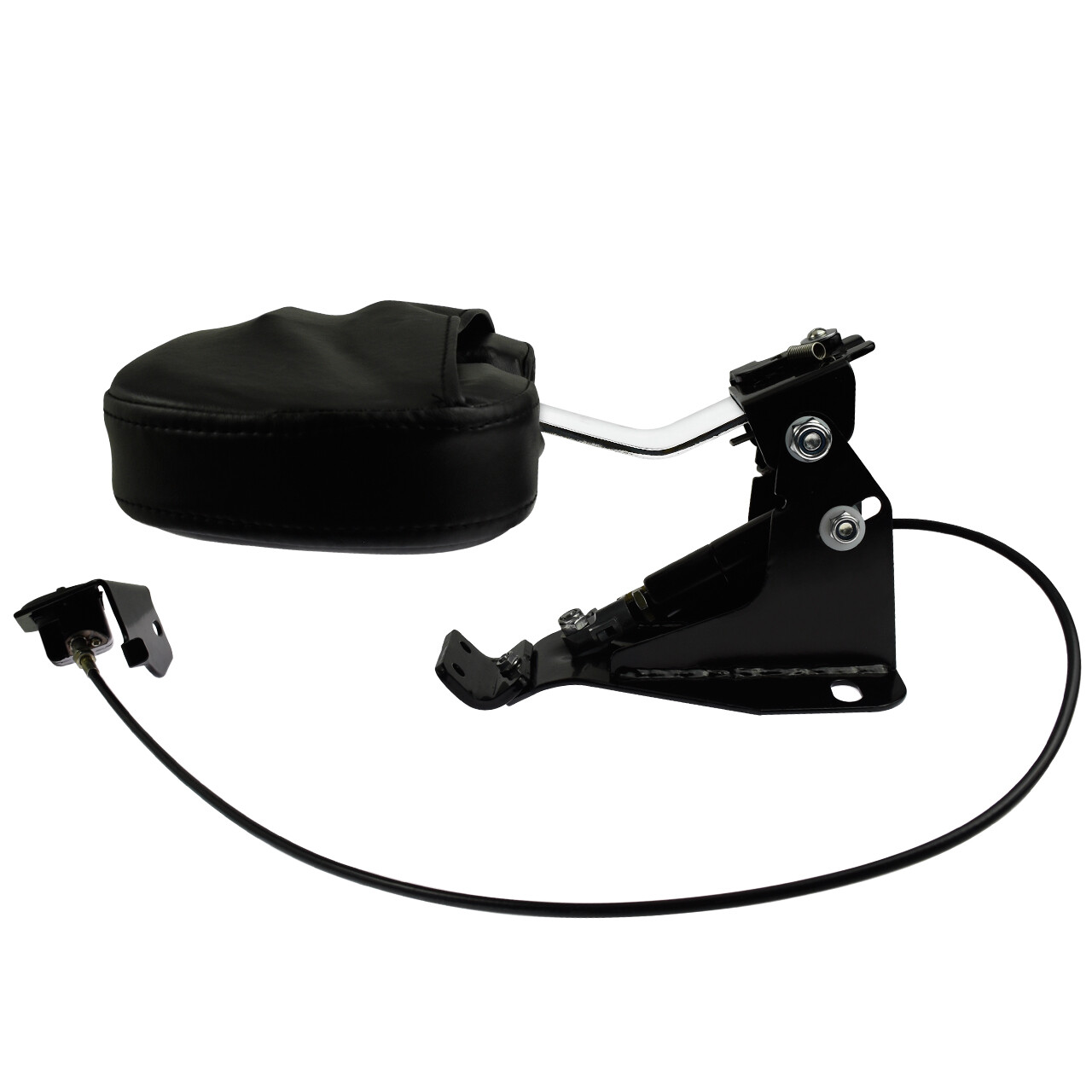 Driver Adjustable Backrest w/ Chrome Arm Kit Fit For Harley Touring FLH 2009-24