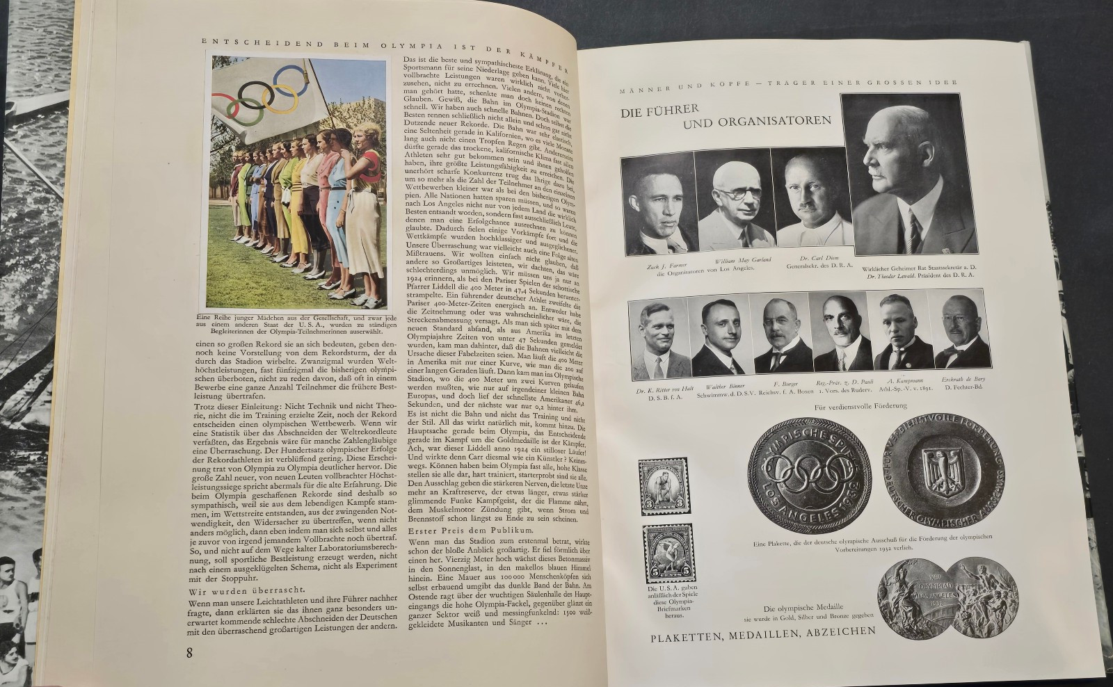 1932 Olympia Olympic Album Complete Cards Dust Jacket German Book Rare