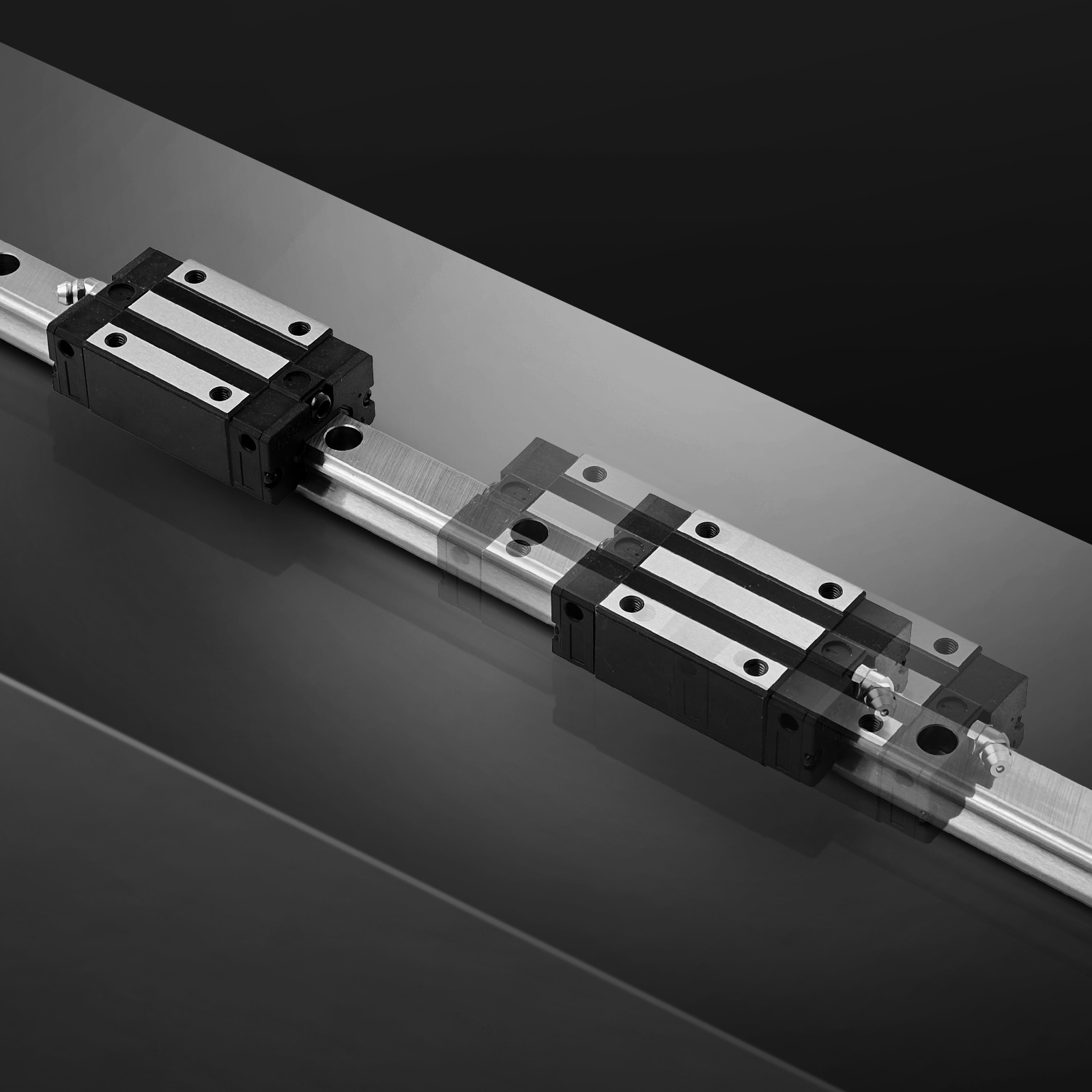 VEVOR Linear Rail Kit HGR20 2Pcs 1000 mm(39.4 in) Guide Rails 4Pcs Slide Blocks