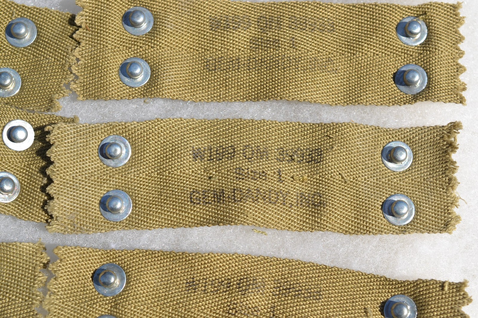 US ARMY M-1 HELMET LINER NAPE STRAP GEM DANDY INC. MAKER STAMP