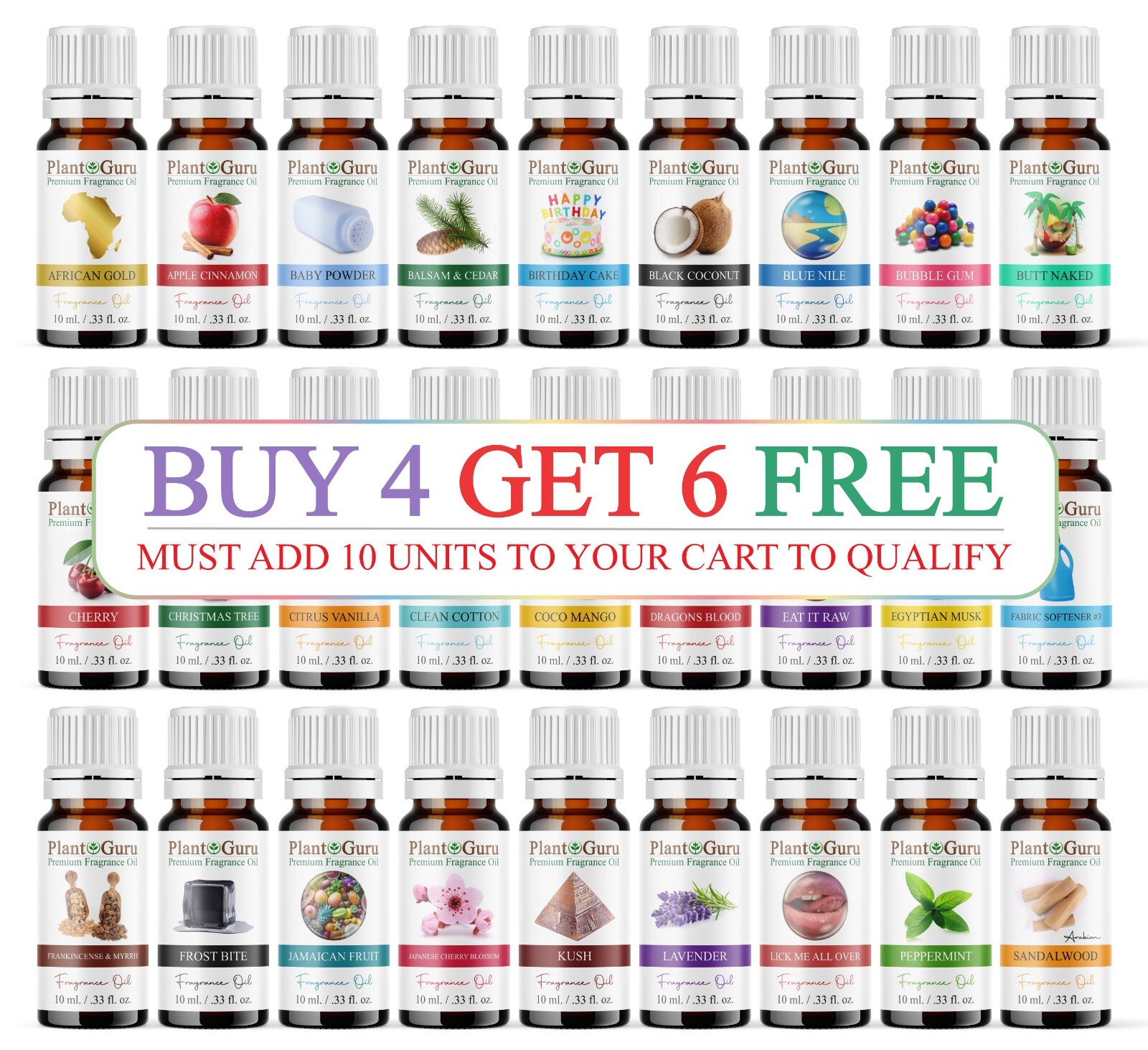 Fragrance Oil 10 ml. For Candle Soap Incense Making Burner Scented Oils Bulk Lot