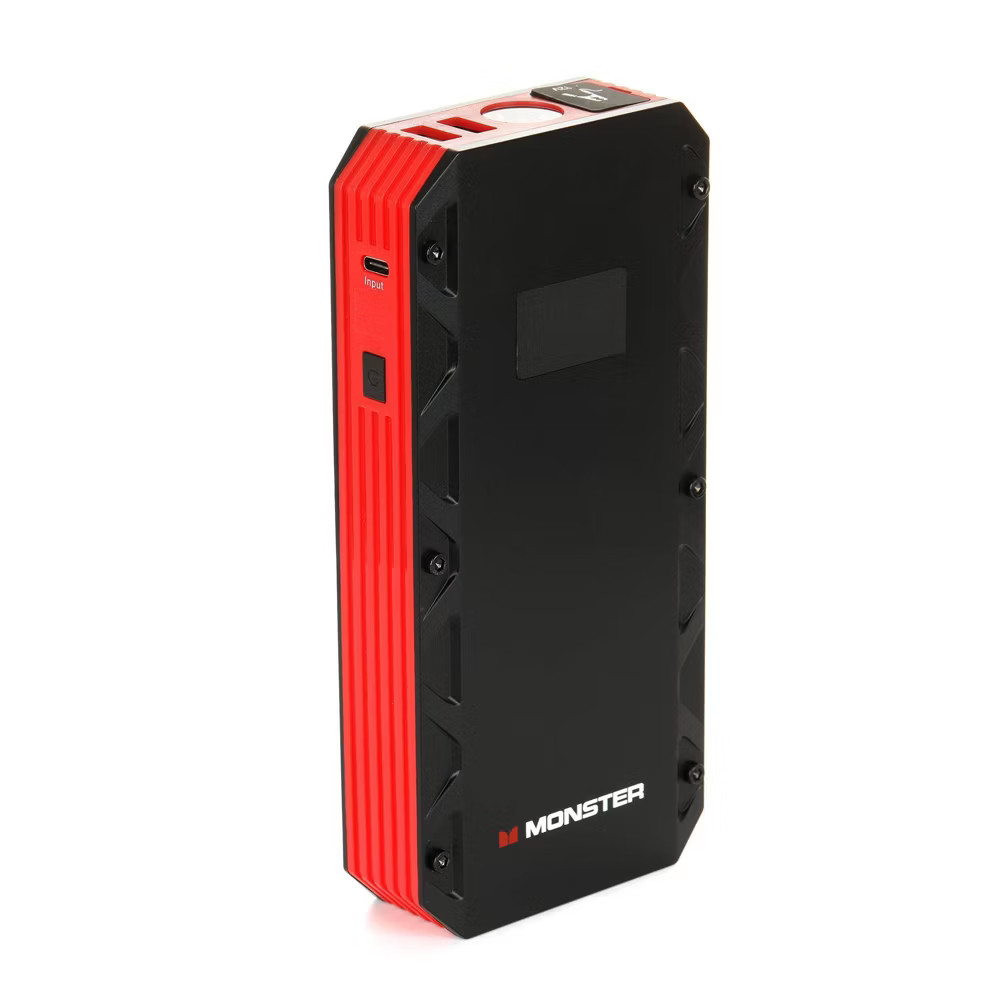 Monster 8000mAh Jump Starter Power Bank Dual USB SOS LED Light