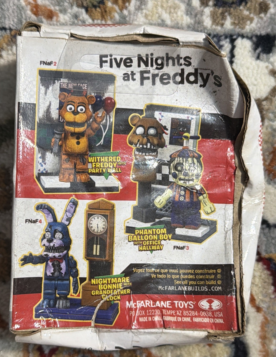 PHANTOM BALLOON BOY FIVE NIGHTS AT FREDDY'S McFarlane 12813 CONSTRUCTION READ