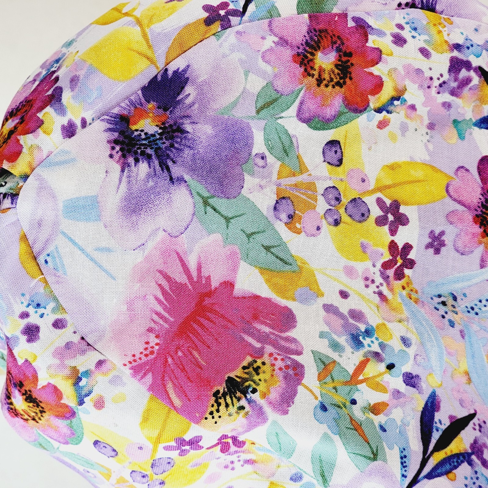 European Women Scrub Hat, Surgical Cap, Floral  Nurses Hat, Medical, USA Made