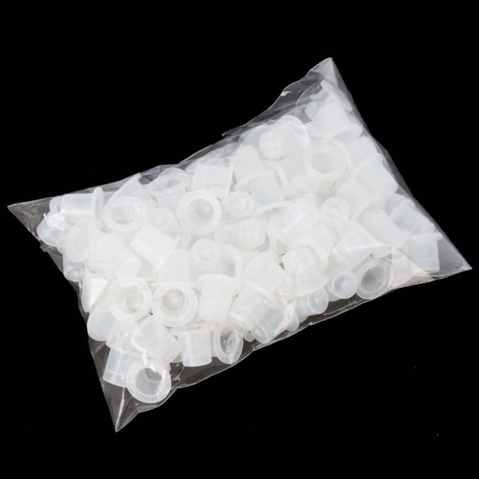 100,200,300,400,500,1000 pcs Ink Caps Plastic Cups Tattoo Supplies(#9, #12, #15)