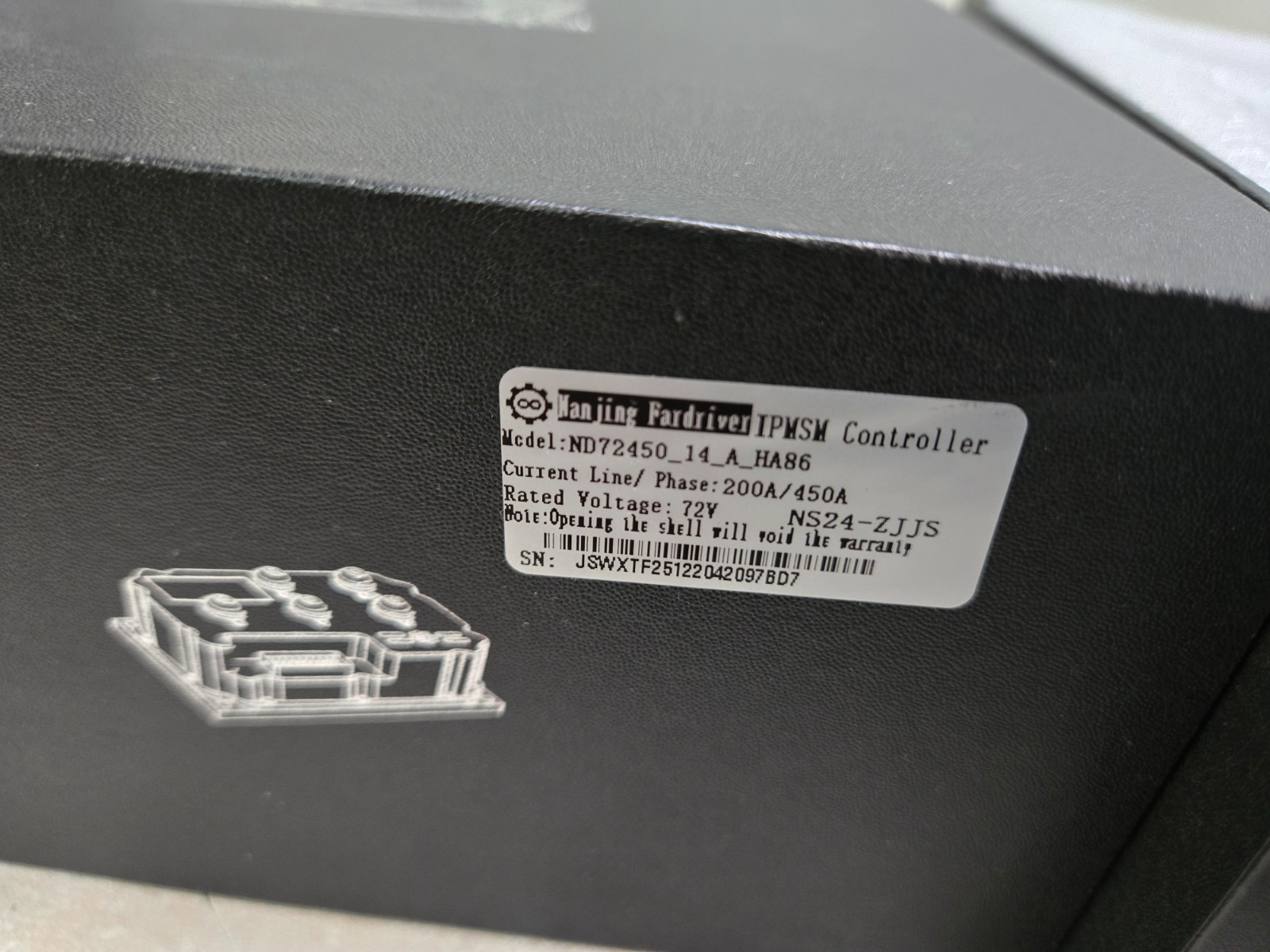 NOB FarDriver ND72450 ENCODER Controller 48-72V, 200A Battery, 450A