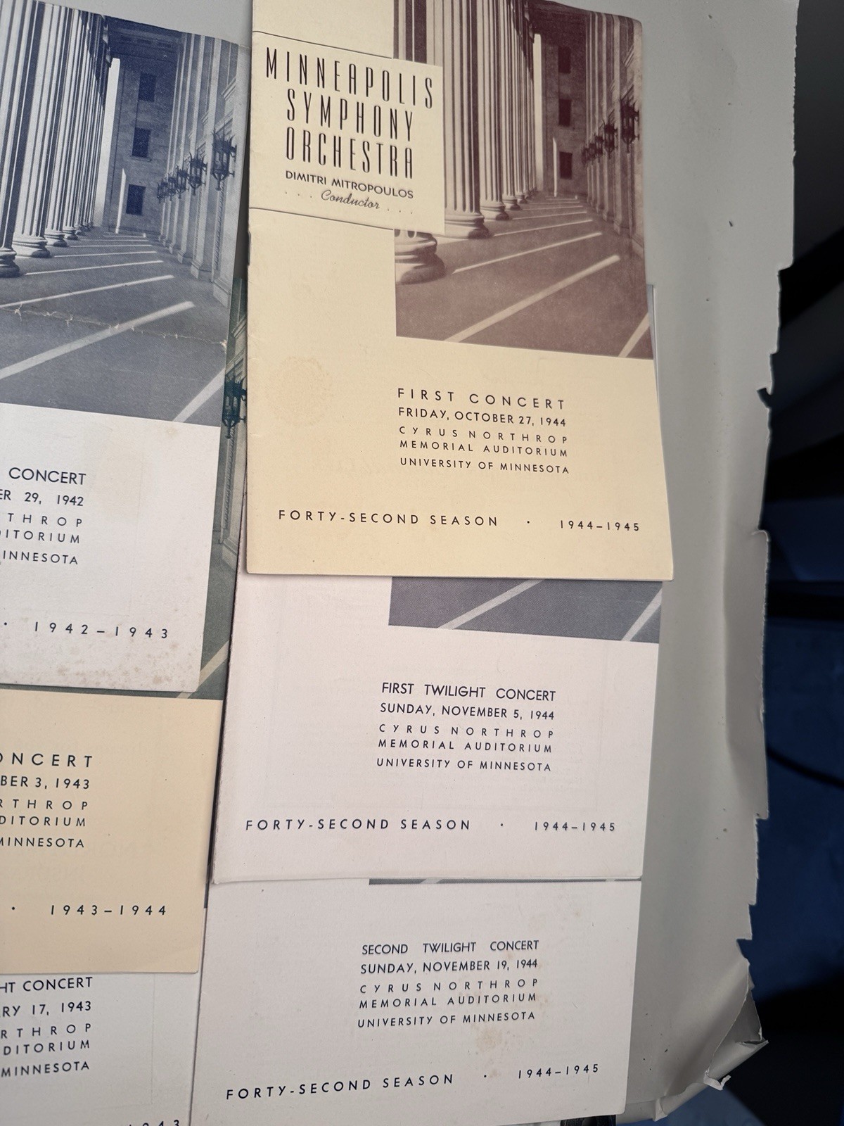 10 Minneapolis Symphony Orchestra 1944- 1945 Programs Minnesota 1947, 48-49