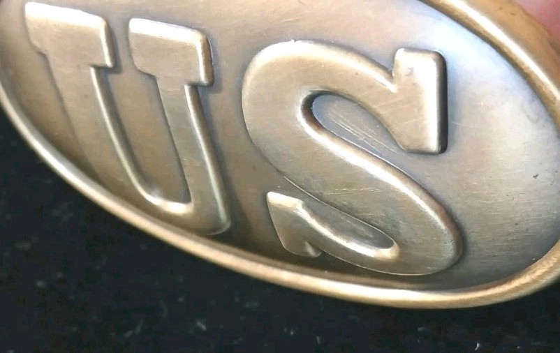 Reproduction Civil War/ Union Army "US" Oval Metal Belt Buckle
