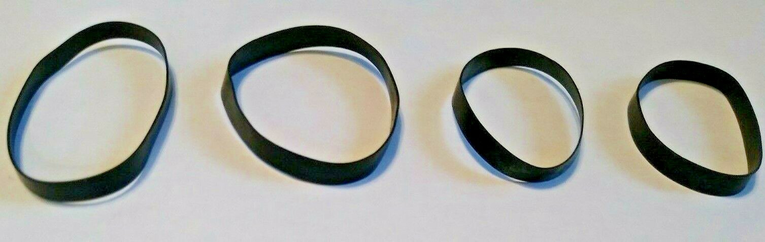 DVD, Cassette & CD Small Flat Belts - Set of Four