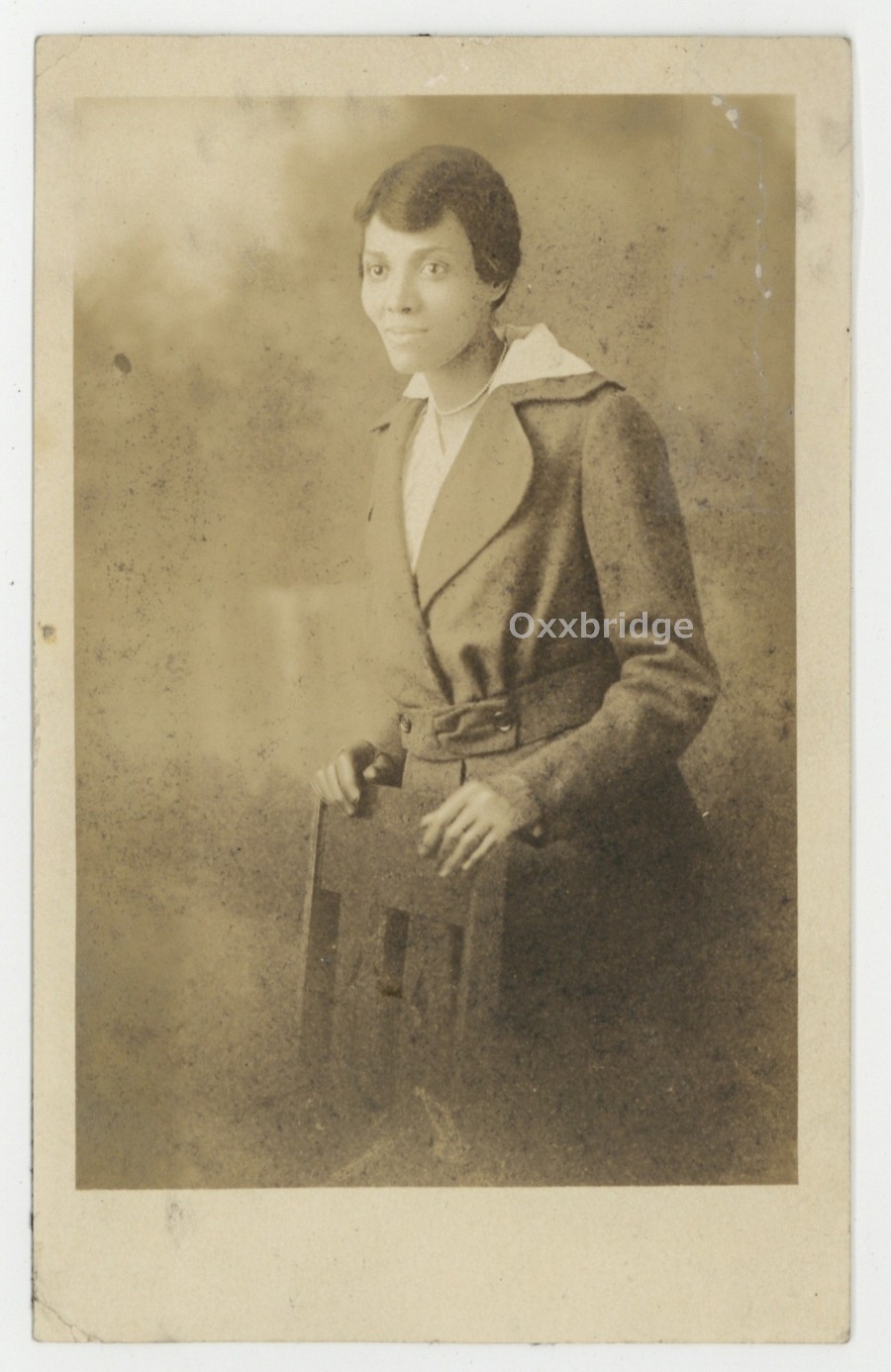 African American Lesbian Female 1920 Short Hair Gay Woman RPPC Photo LGBTQ Butch