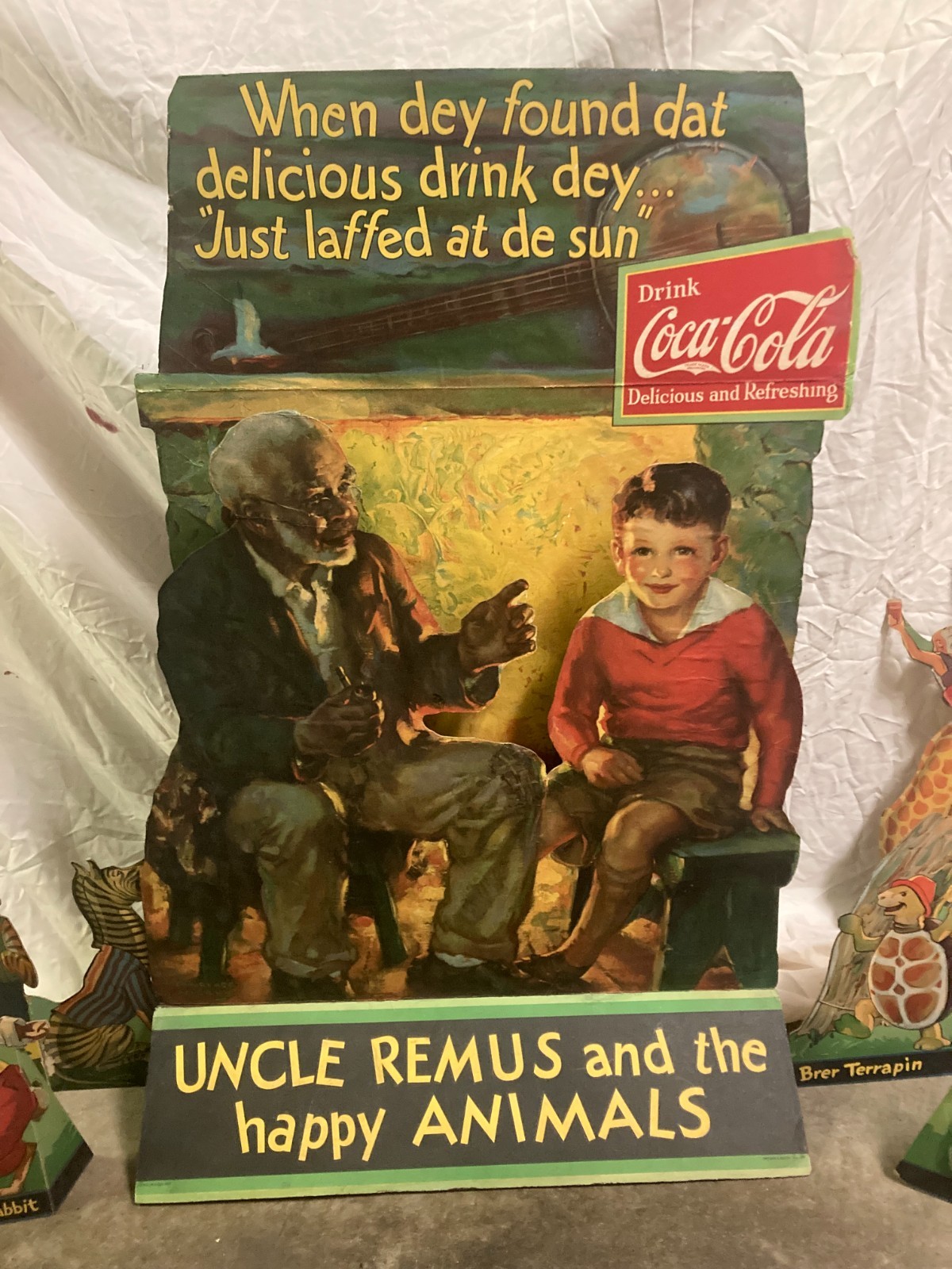 VINTAGE 1931 UNCLE REMUS & ANIMALS COCA-COLA COKE ADVERTISING - SNYDER & BLACK