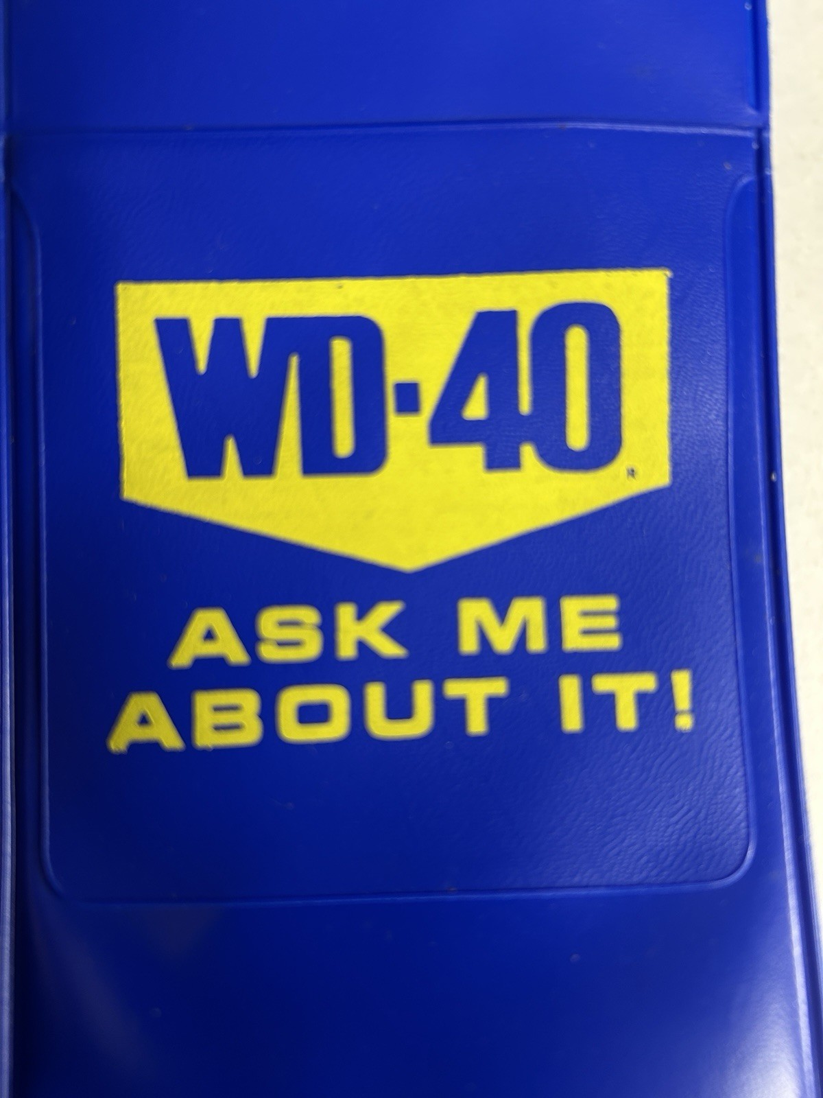 WD-40 Pocket Protector Ask Me About It! Vinyl Vintage Advertisement Pen Salesman