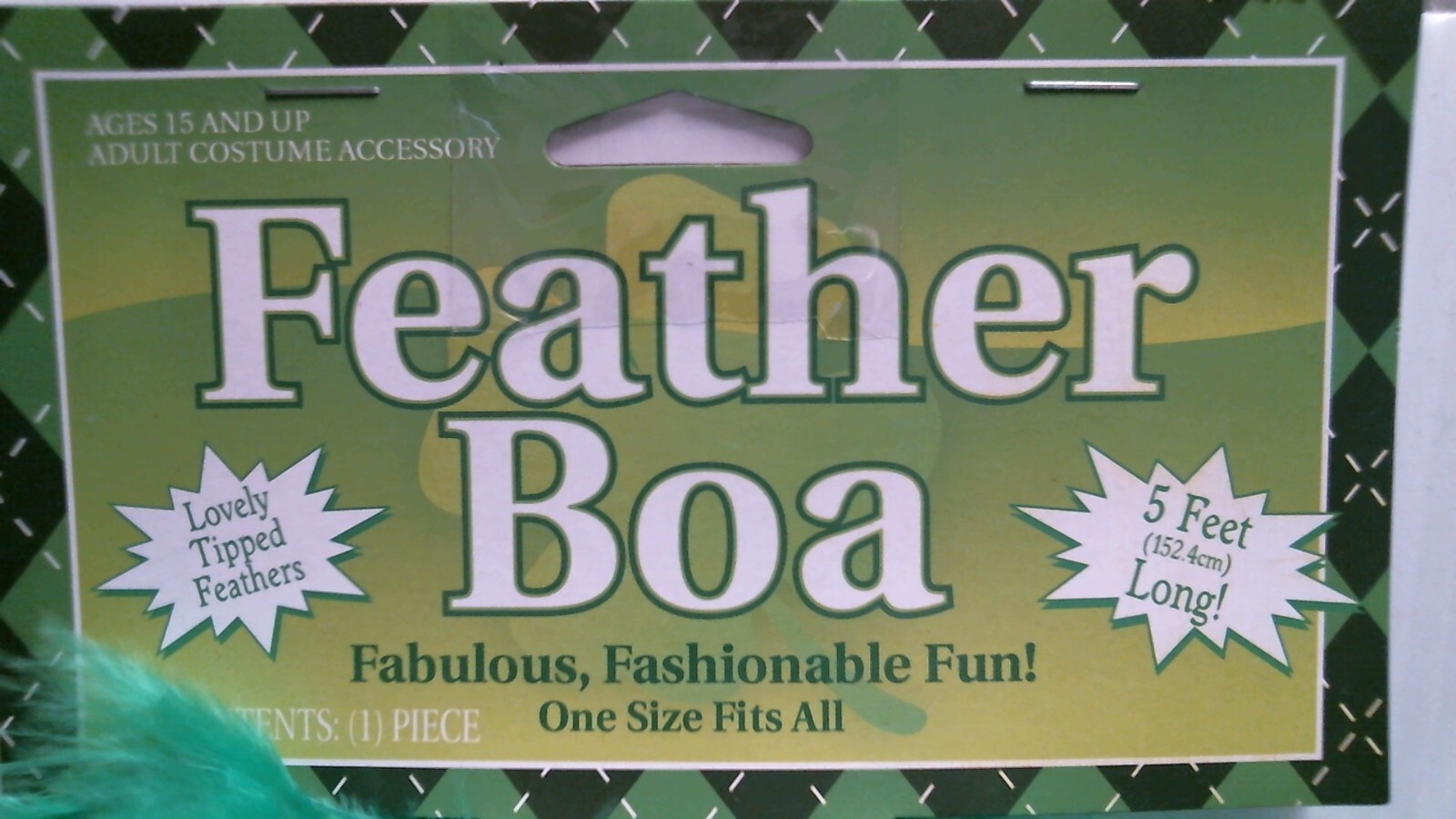 Feather Boa, Green, 5 ft. (05354) FS