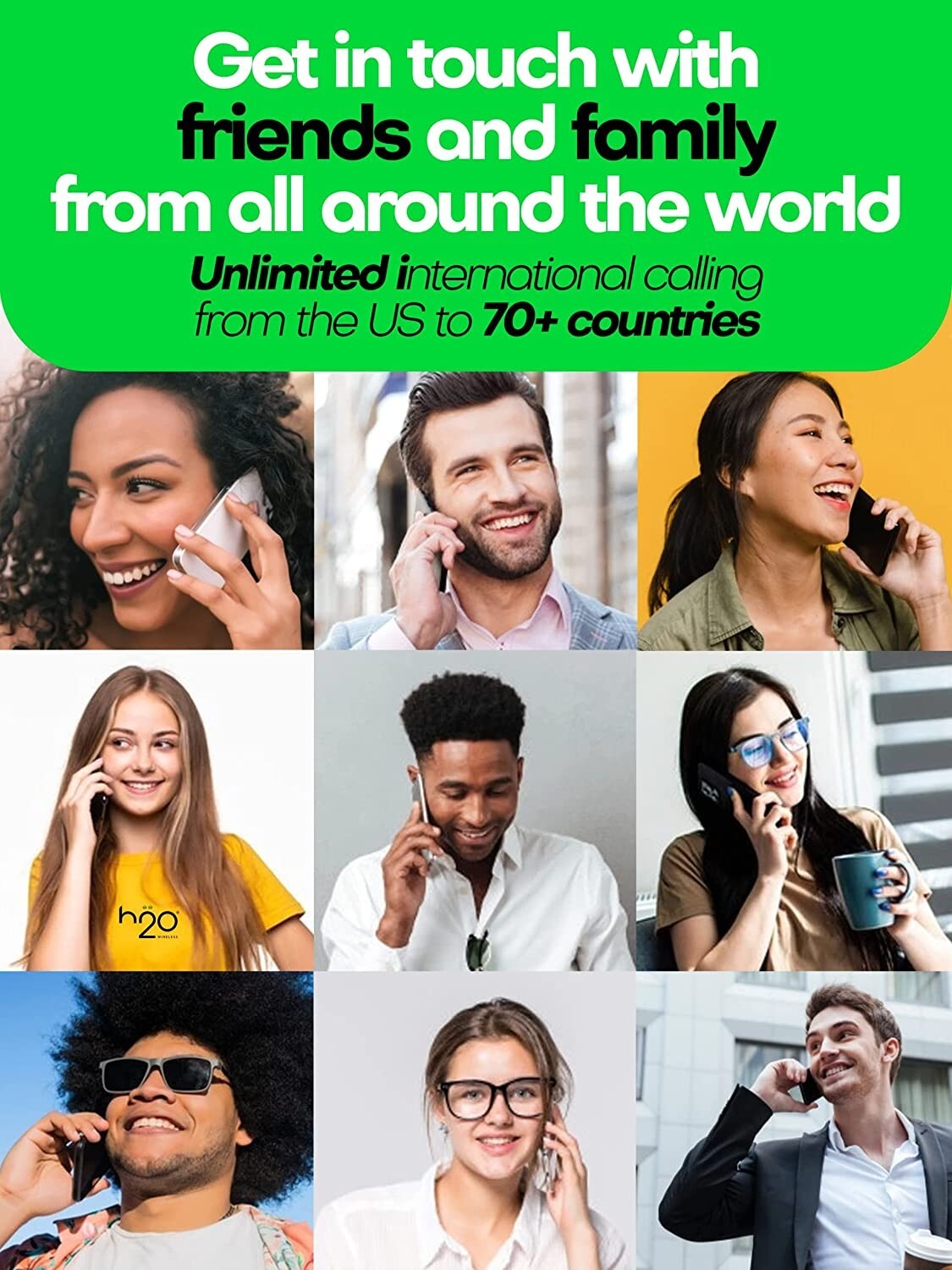 H2O Wireless SIM Card 3 in 1 Standard / Micro/ Nano Sizes Select Your Plan