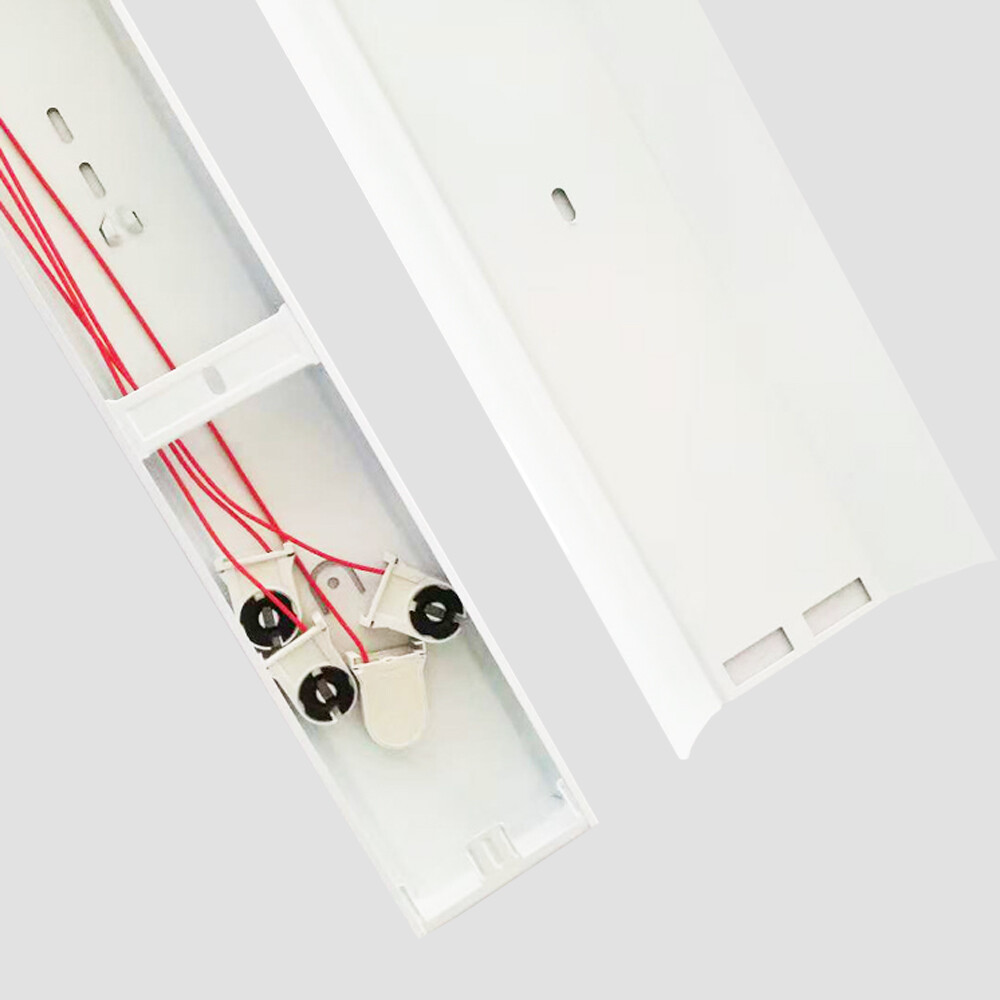 4ft T8 G13 LED Warehouse Store Commercial Light Fixture 2 Bulb Lamp Clear 6500k