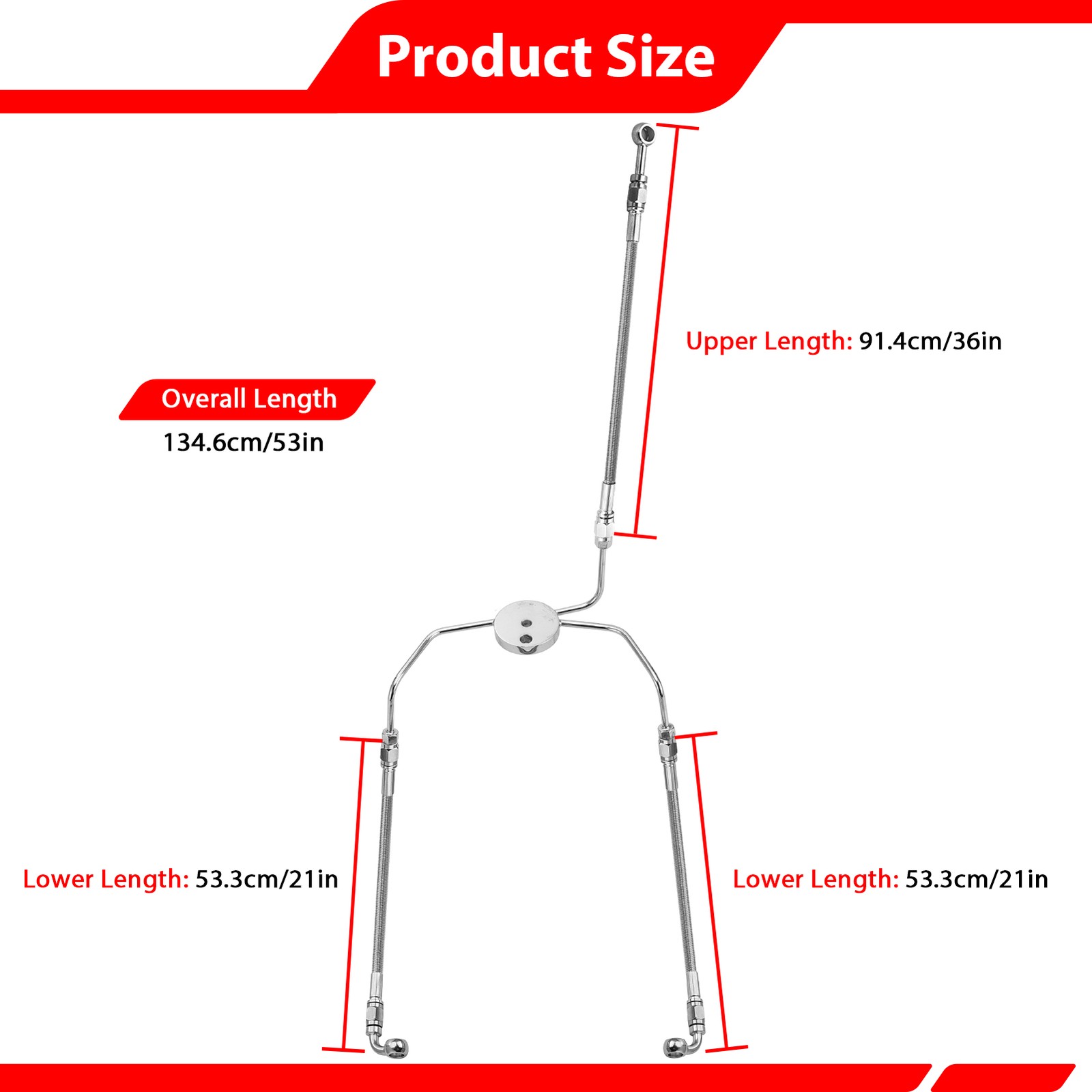 Non-ABS Extended Front Brake Line Kit For Harley Touring 99-07 14"-16" Handlebar