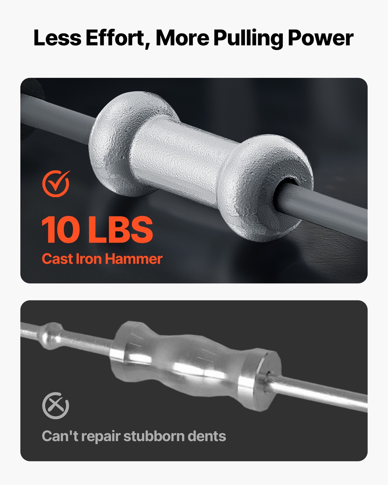 VEVOR Dent Puller Kit Slide Hammer Dent Puller 10 lbs Auto Body Dent Repair Set