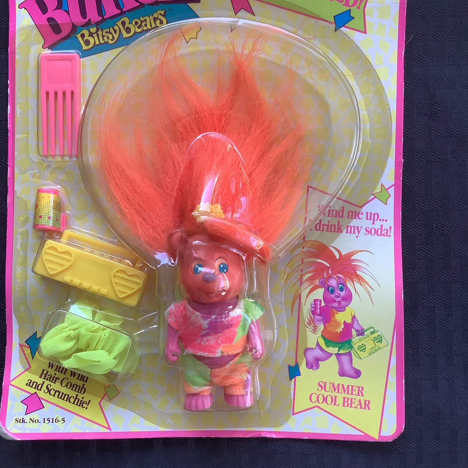 1992 Wild Bunch Wind Up Bitsy Bears - Tyco Industries New Sealed