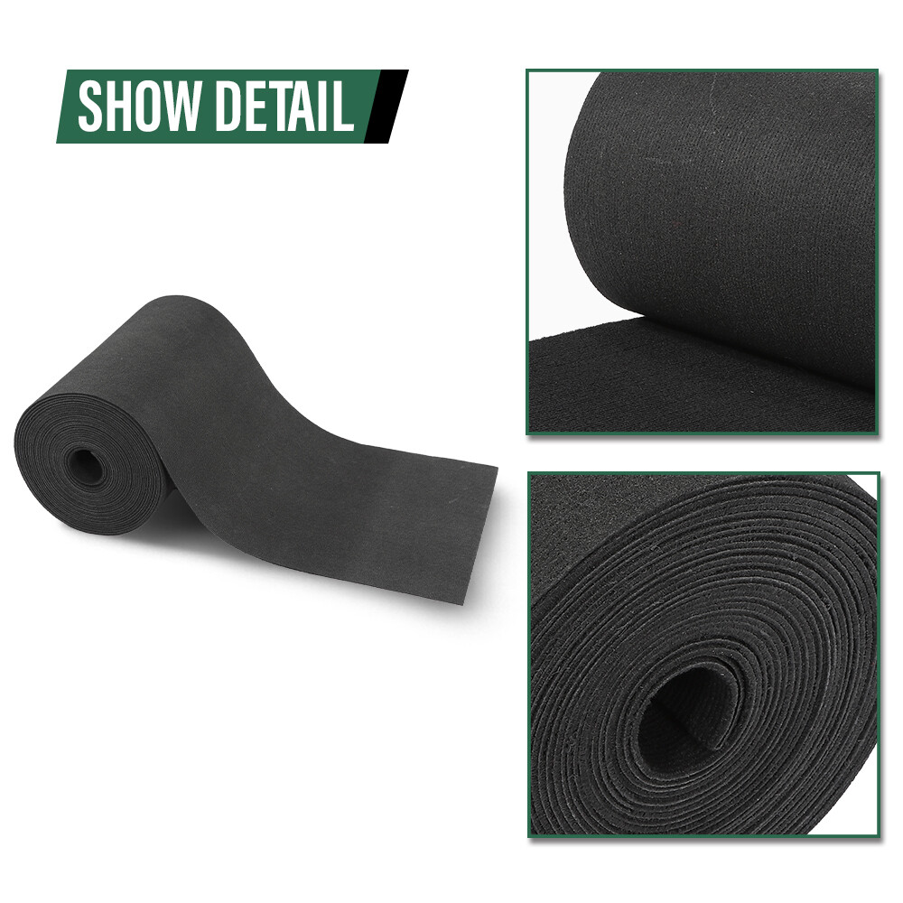 18" x 50' Ribbed Bunk Carpet / Marine Boat Trailer Runners / Outdoor - Black