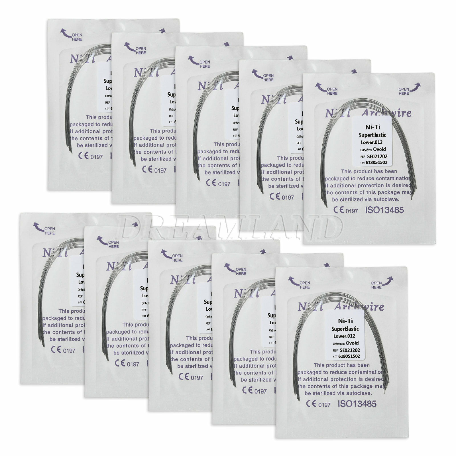 Arcos de Dental Ortodoncia Redondos Niti Arco de Alambre Su Arch Wire USA