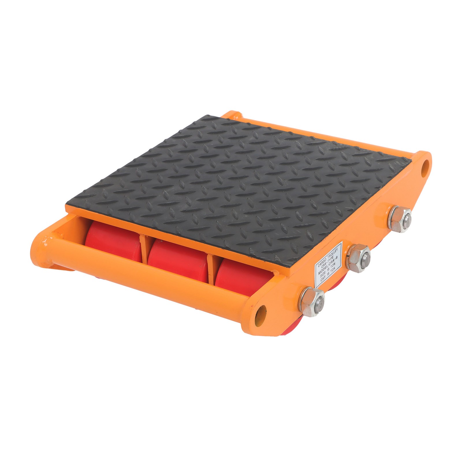 15 Ton 33069Lbs Heavy Duty Machinery Skate Dolly Mover Roller Cargo Trolley 360°