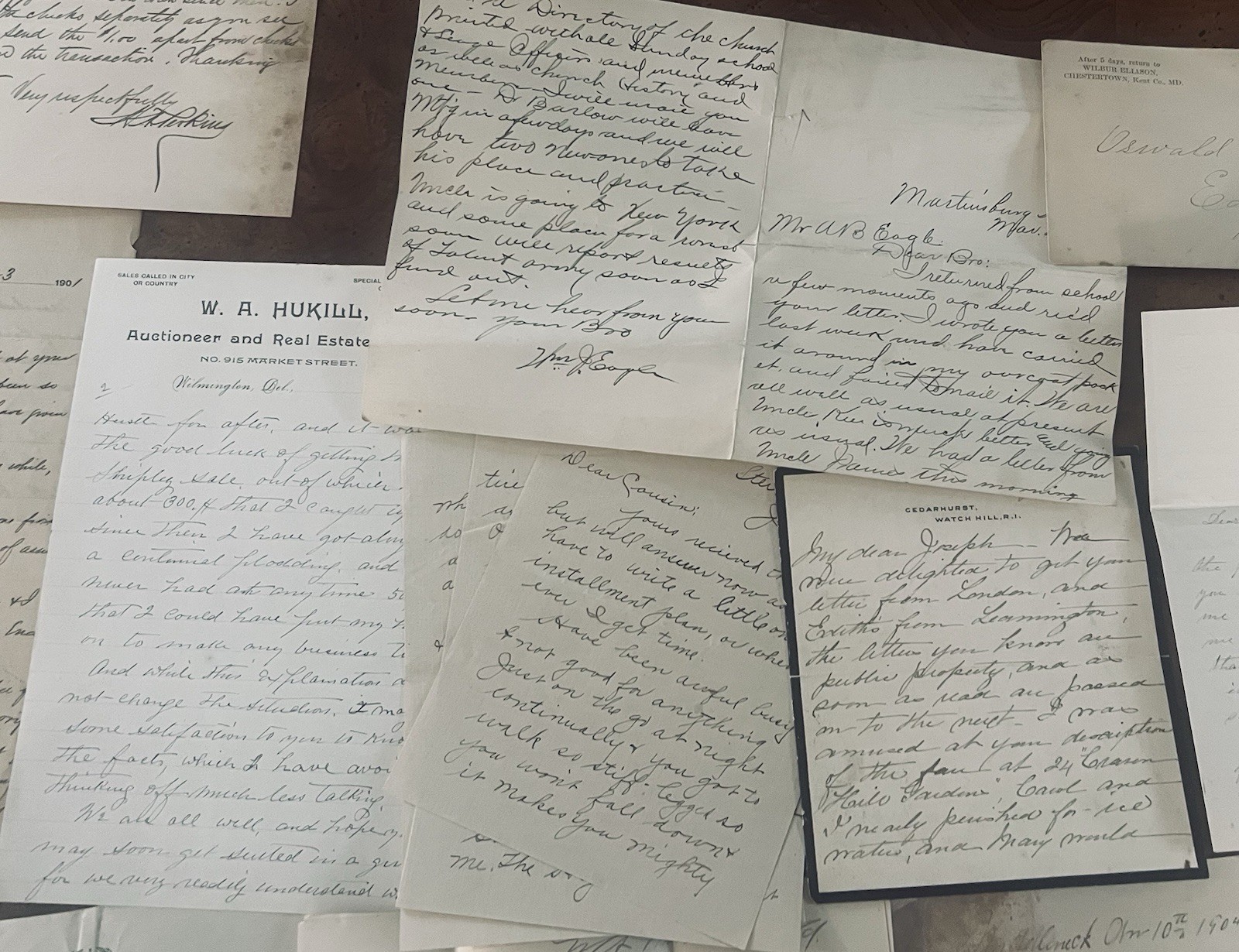 Lot of 30+ Handwritten Personal/Business Letters, Signed/Dated, 1900 - 1954.