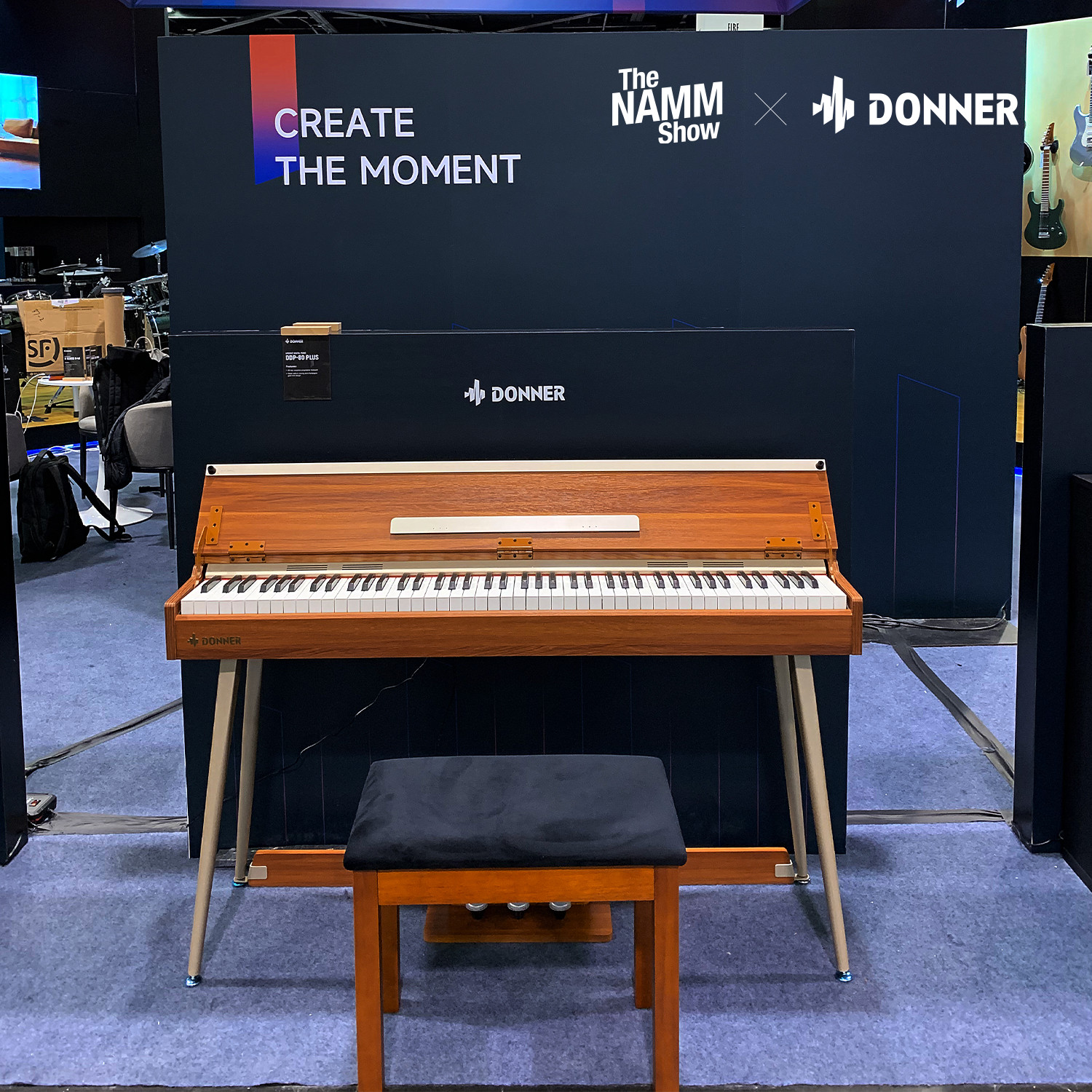 Donner DDP-80 PLUS Digital Piano 88-Key Weighted Wood Grain