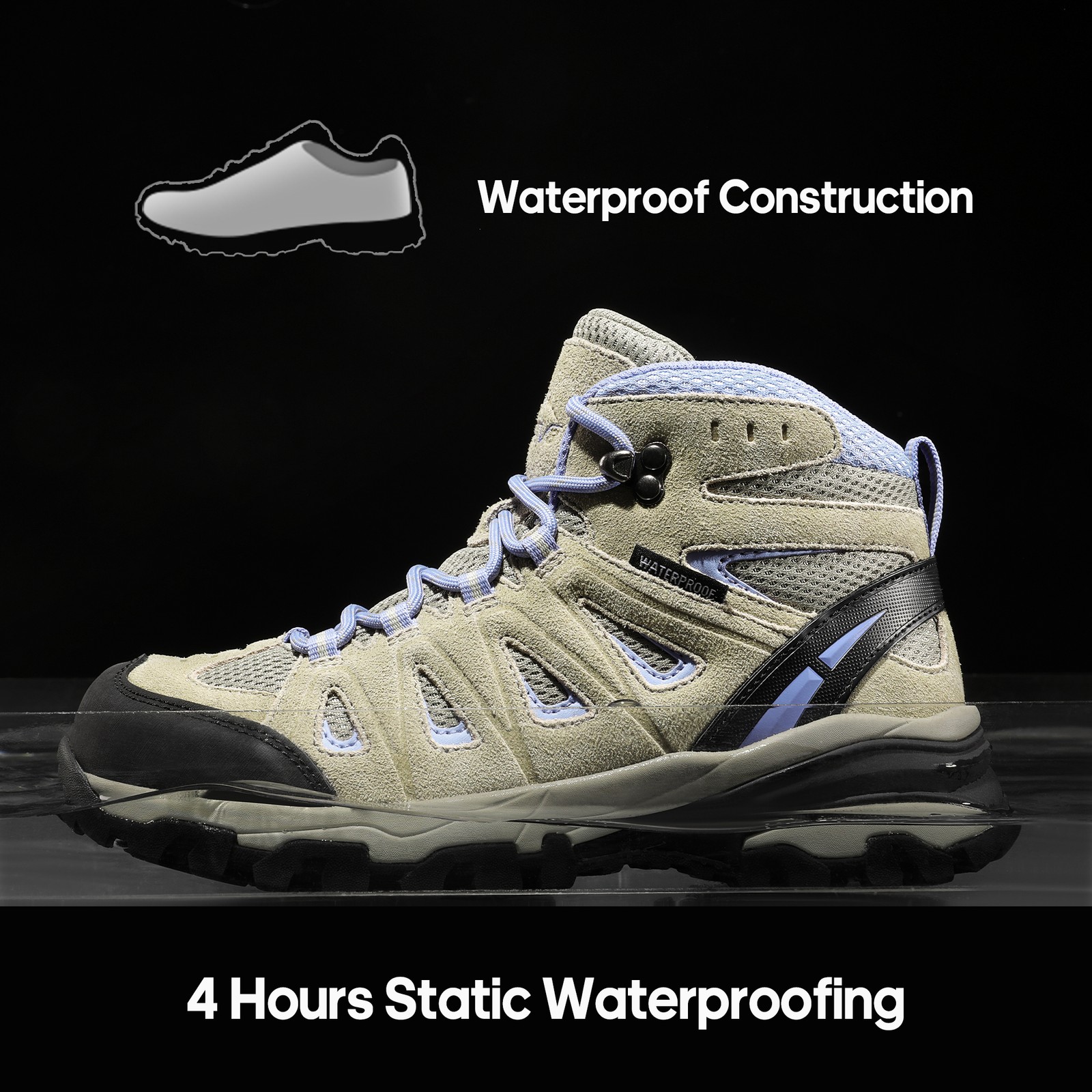 Women Waterproof Adventure Hiking Boots Outdoor Trekking Camping Hiking Boots