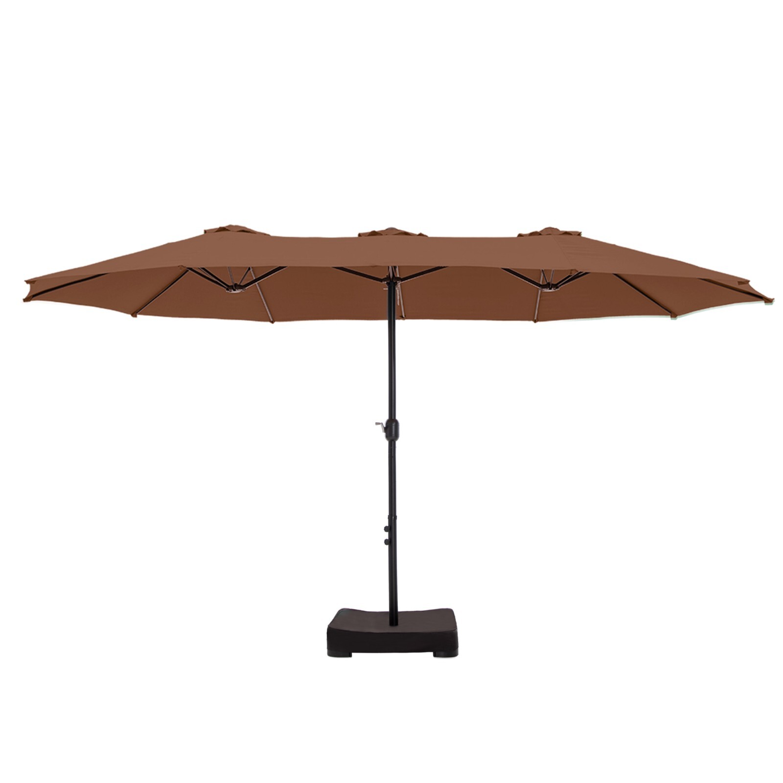 15ft Patio Large Umbrella Double-sided Market Crank Outdoor Garden Parasol Shade