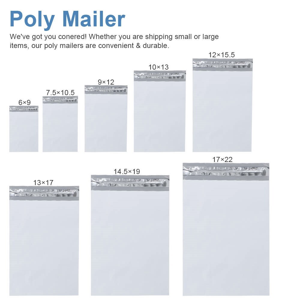 Poly Mailers Shipping Envelopes Self Sealing Plastic Mailing Bags 2 MIL