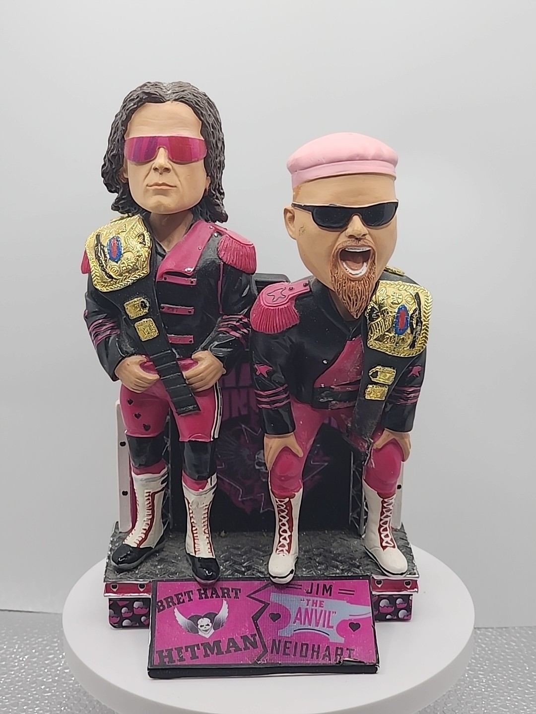 Hart Foundation Bret + Jim Neidhart Bobblehead WWE WWF WCE AEW Wrestling FOCO