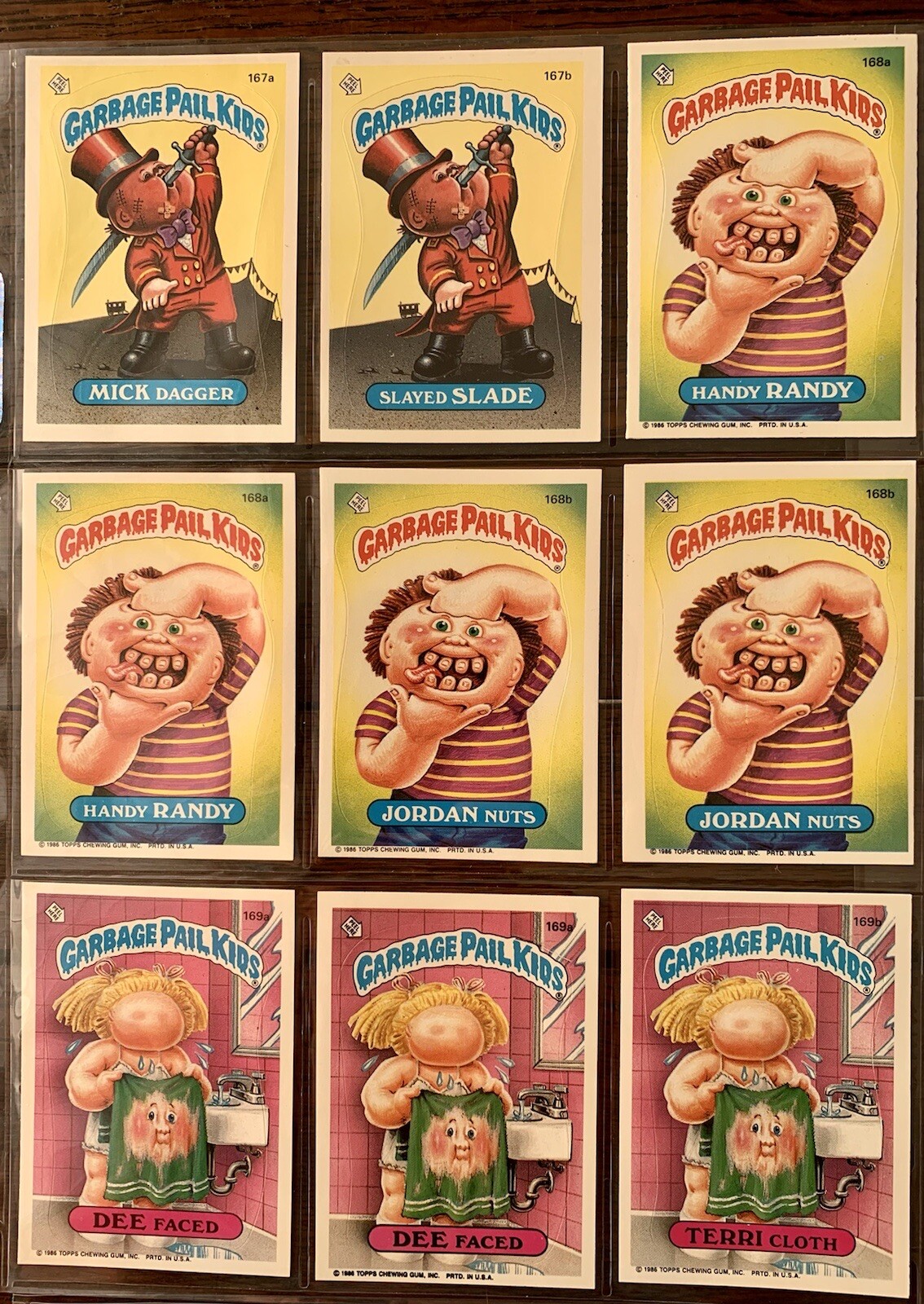 1986 GARBAGE PAIL KIDS OS5 ORIGINAL SERIES 5 COMPLETE 88 CARD VARIATIONS SET.