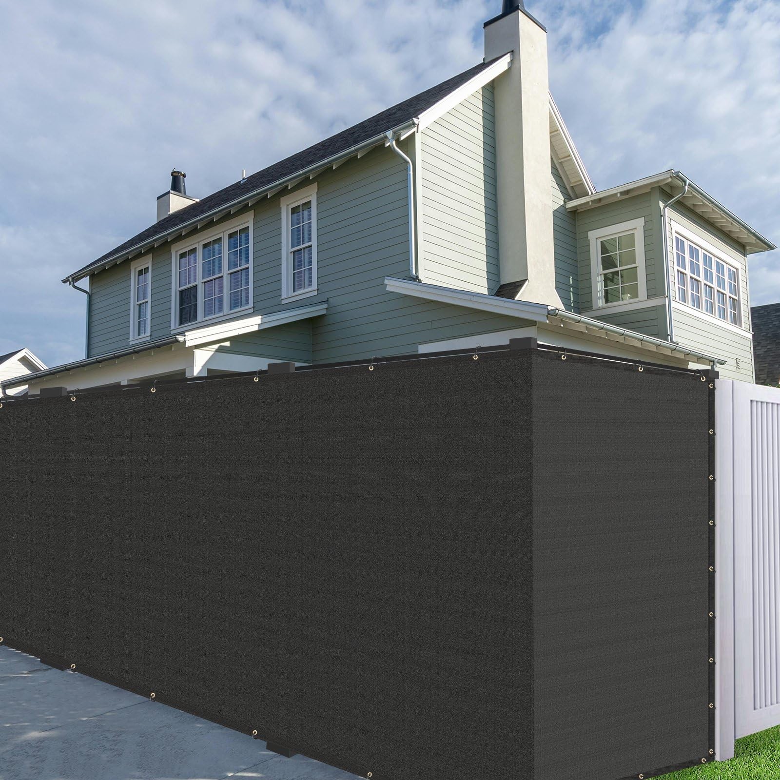6' x 50' Black Heavy Duty Privacy Fence Screen - Commercial Grade Shade Cover...
