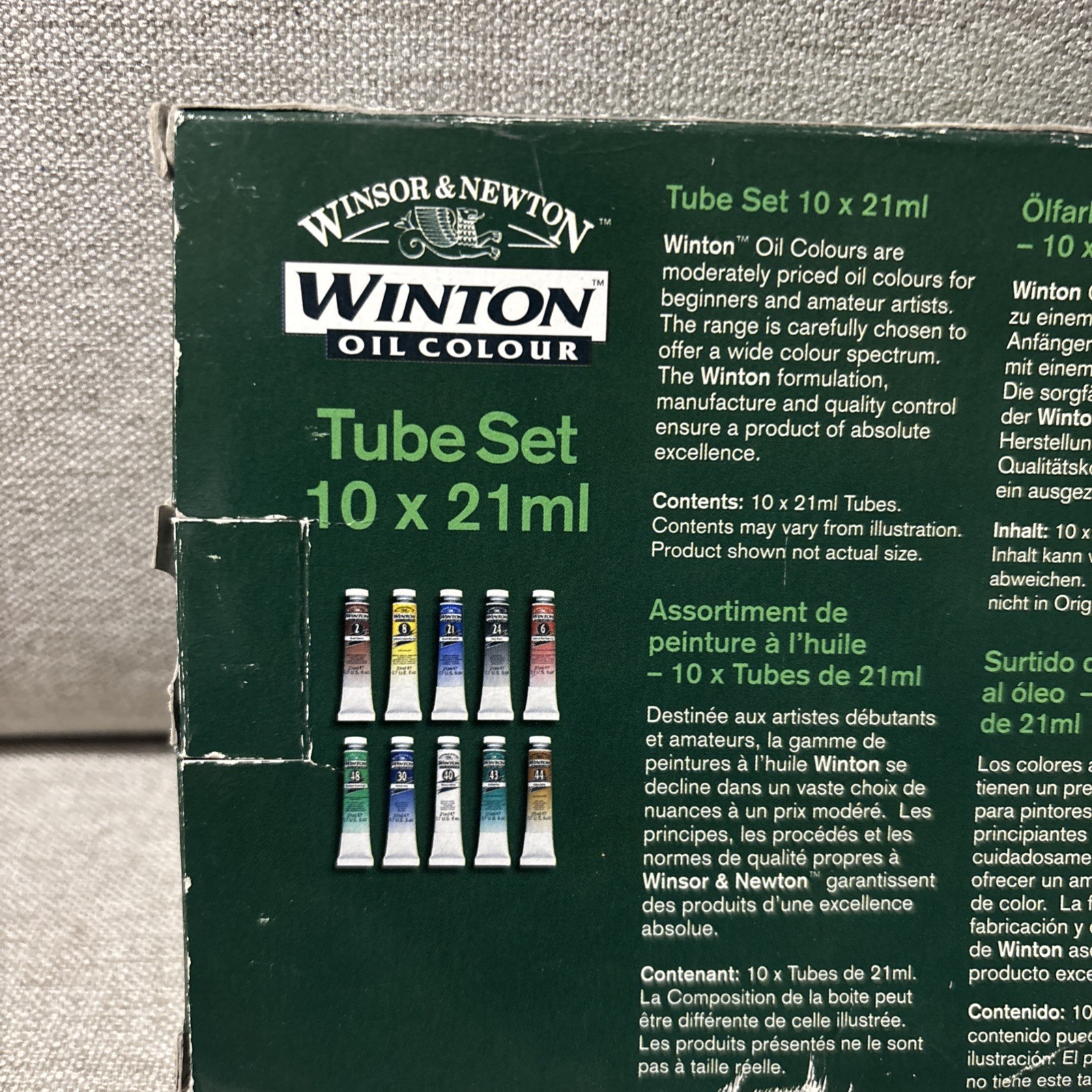 Winsor & Newton Winton Oil Colour Paint Set, Ten 21ml Tubes