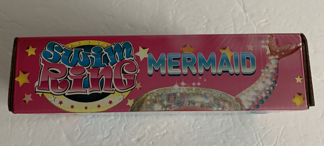 Splash Buddies NEW in Box Swim Ring Mermaid Gold Glitter 41" x 36"