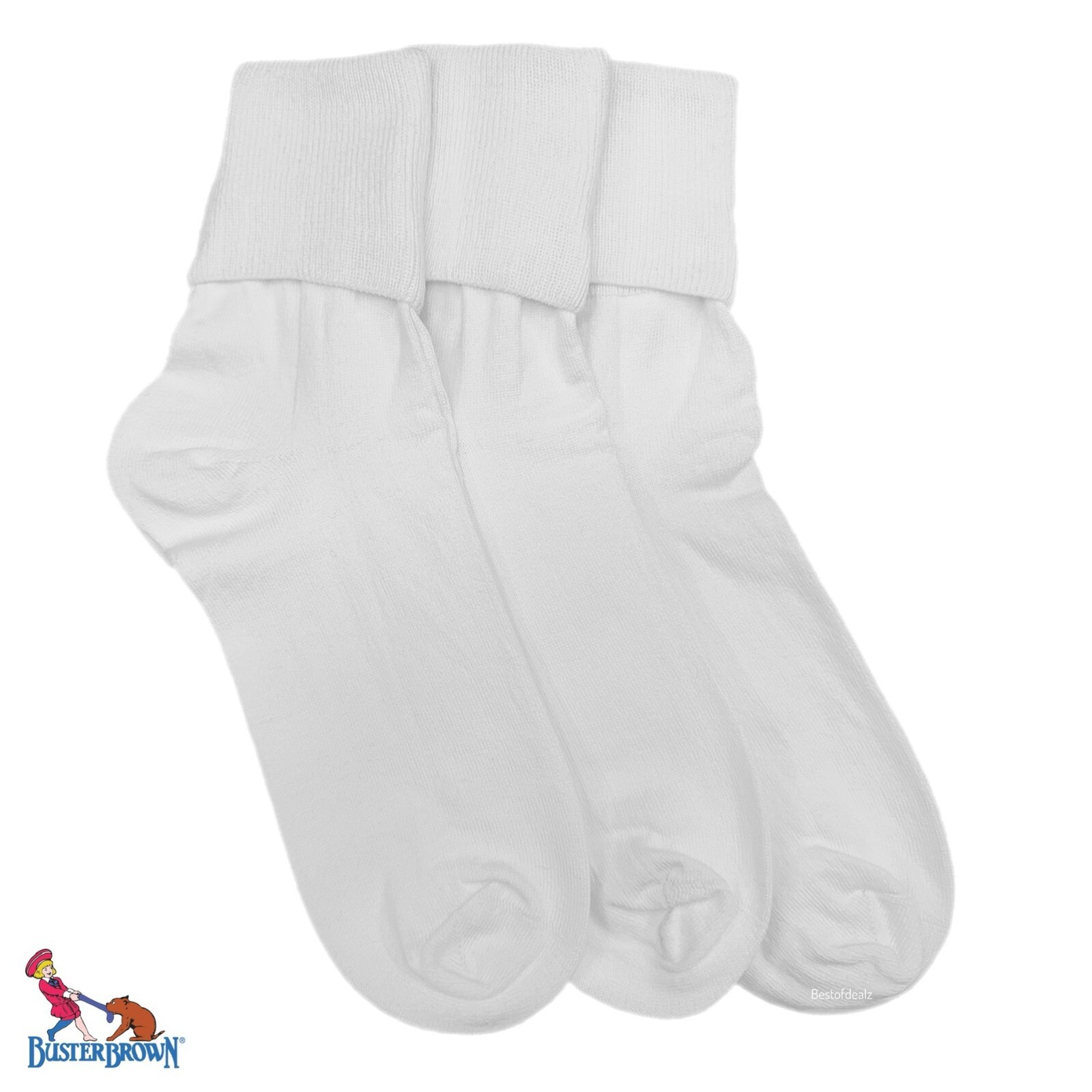 BUSTER BROWN Womens Cotton Socks Bobby Socks 100% Cotton Ankle Socks for Women