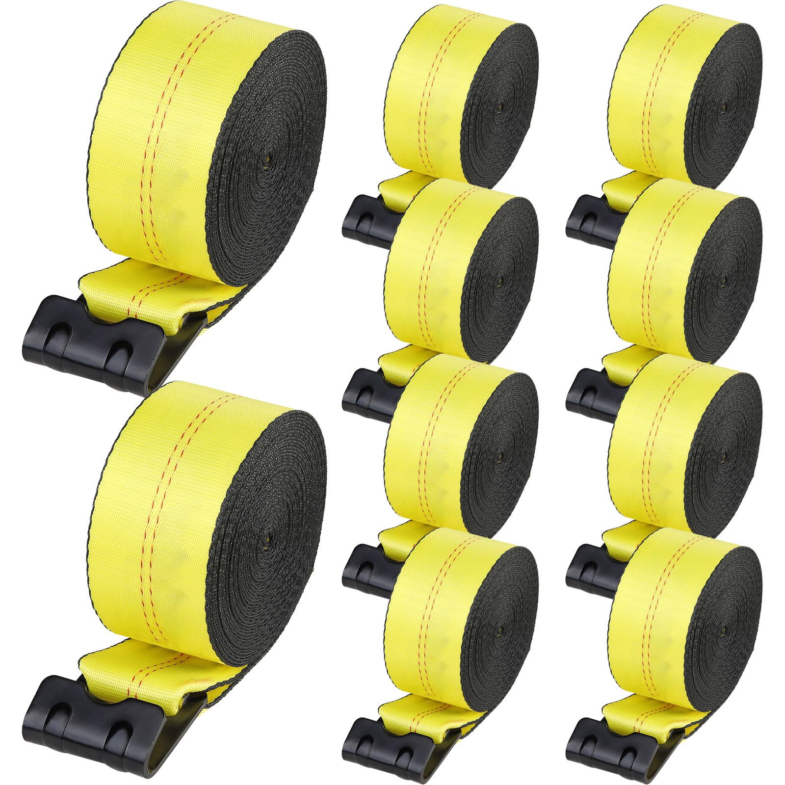 10 Pack 4"x40' Truck Winch Straps w/ Flat Hooks 18000 lbs Break Strength