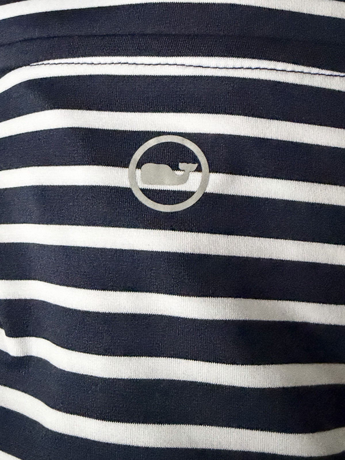 Vineyard Vines Performance Stripe Sankaty Shep Shirt Pullover Navy Women’s L