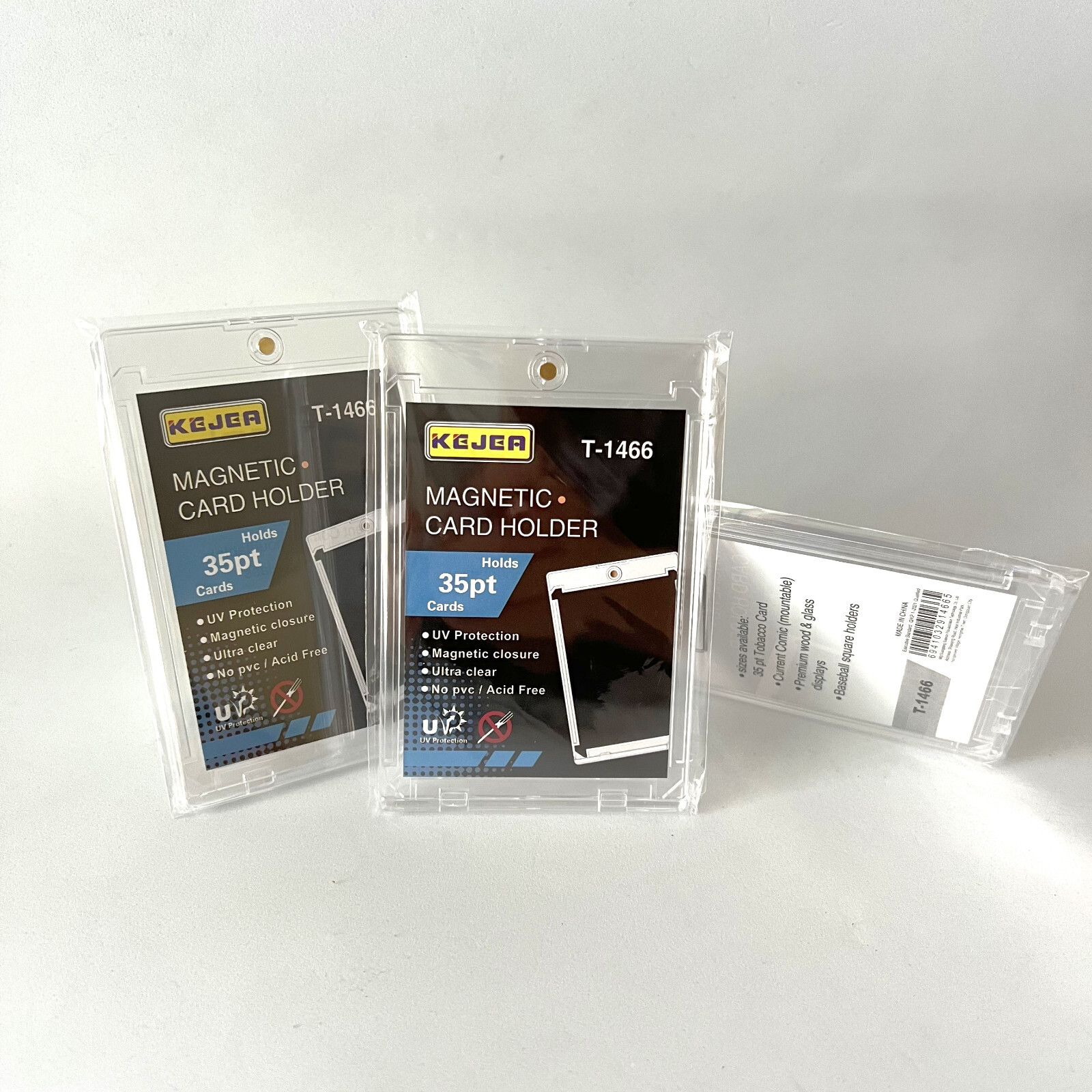 100 Pack Magnetic Trading Sports Card Holders Slim 35pt One-Touch UV Protection