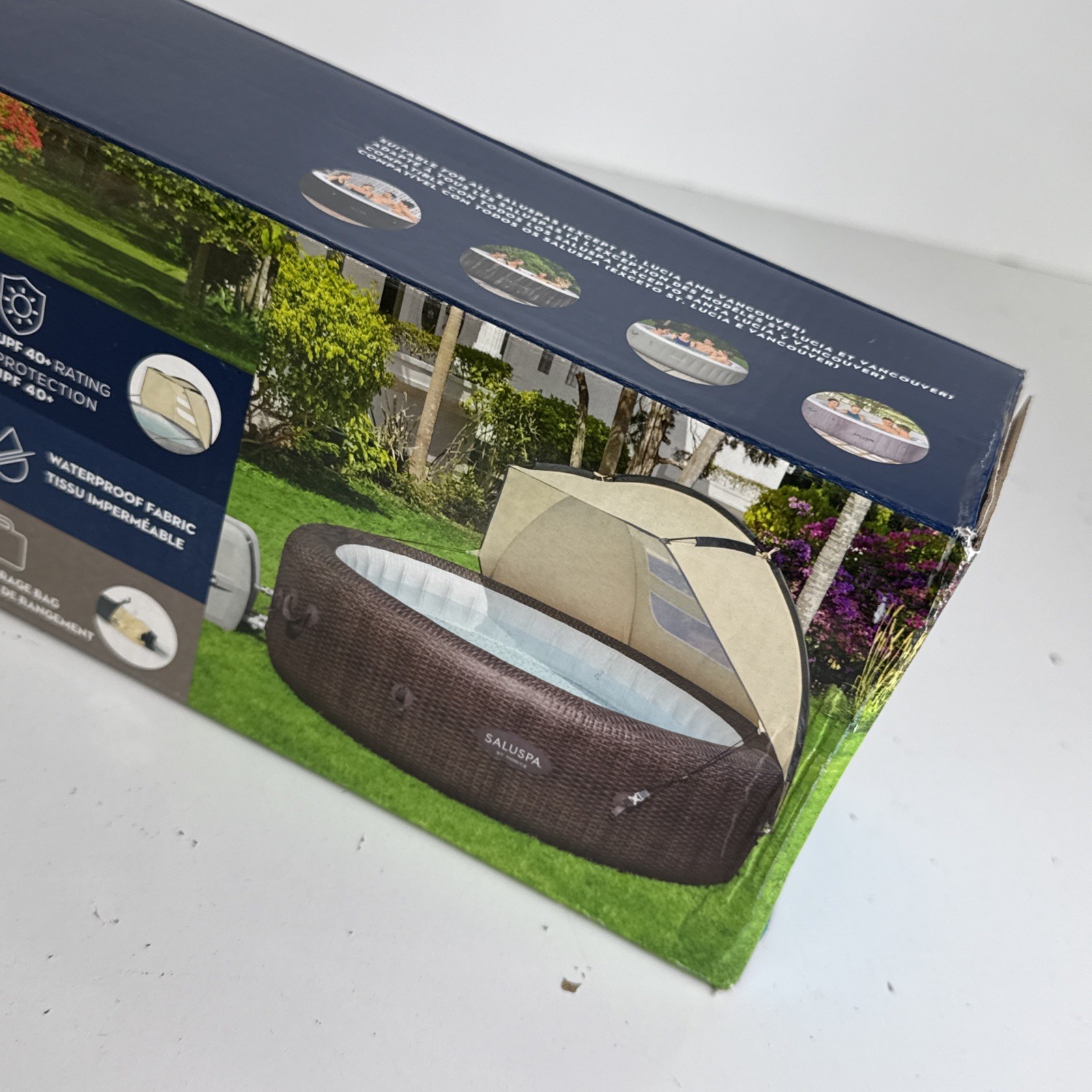 Bestway Small Sun Shade Canopy Accessory for Inflatable Hot Tub Spas