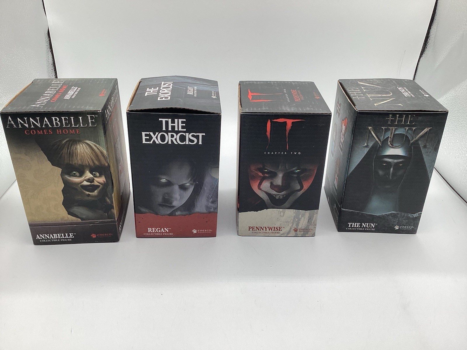 Enesco Horror Collectible Figure Set (4) Annabelle Exorcist Pennywise The Nun