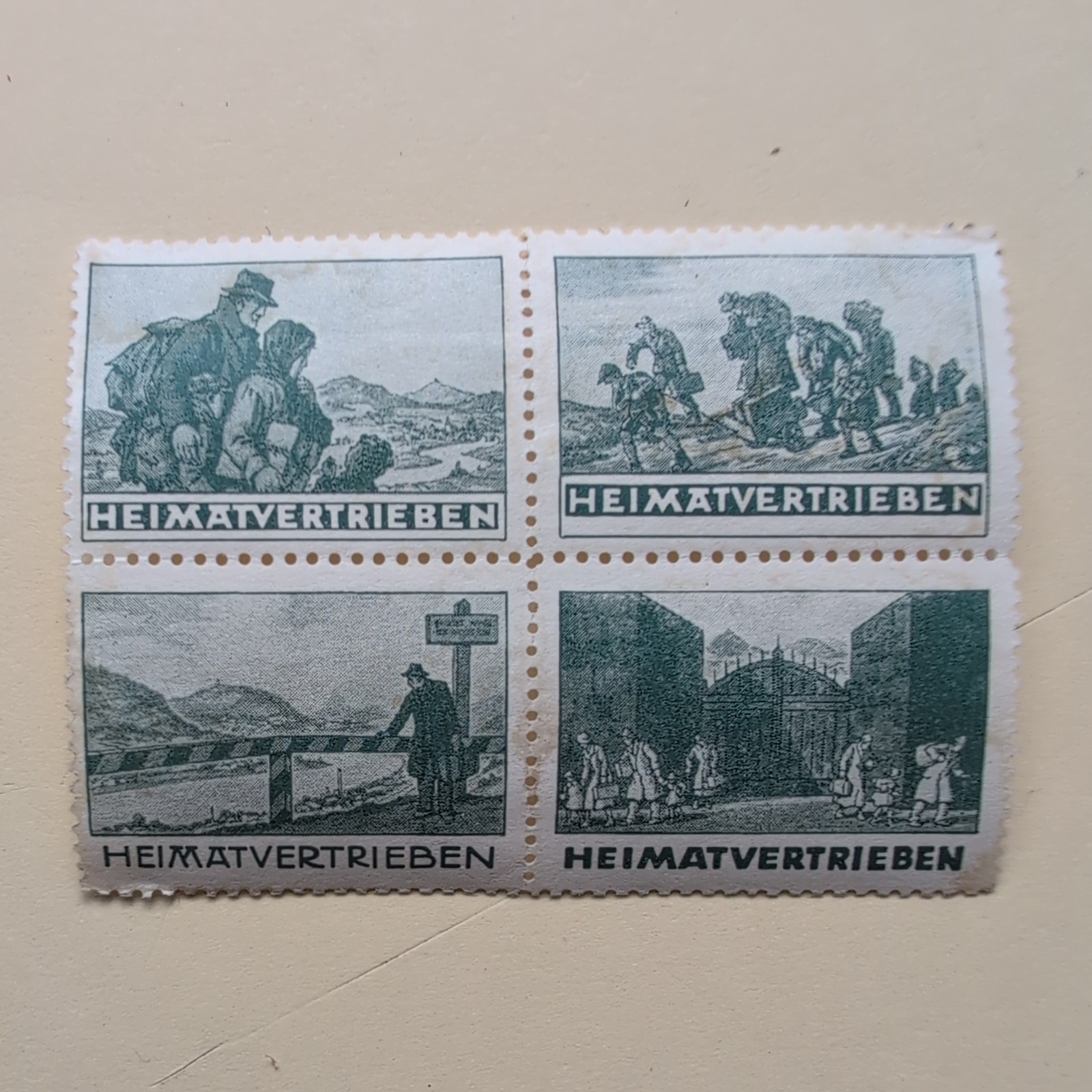 Heimatvertrieben 'Expelled Persons' Refugee Awareness Germany Cinderella Stamp