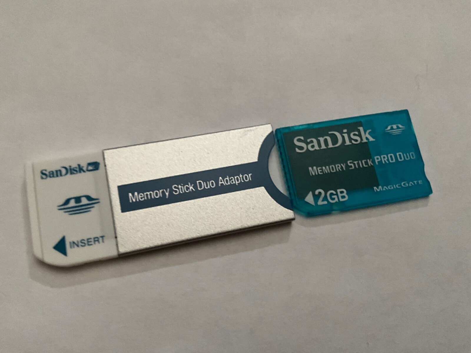 1pcs 2gb Sandisk Sony compatible Memory Stick Pro duo +adapter for Sony Cameras