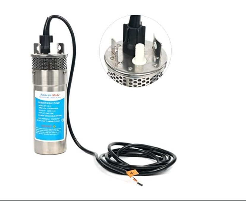 12V Submersible 3.2GPM 4" Deep Well Water Pump Alternative Energy Solar Battery